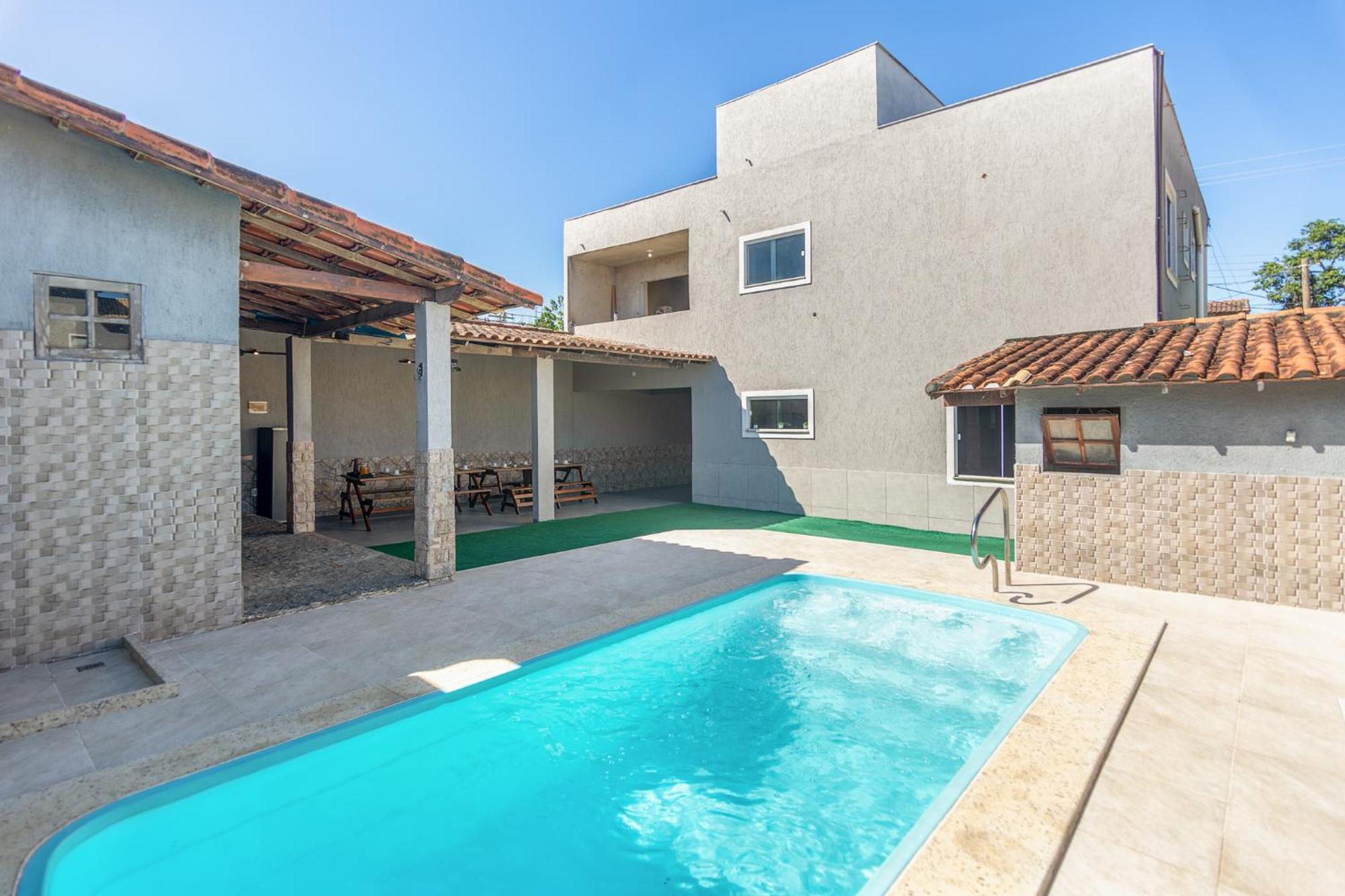 Refugio Tropical Casa De Praia Com Piscina Aquecida E 4 Suites E Garagem 3 Carros, 800 Mtrs Da Praia Internet 700 Mbps, Condominio Privado Com Pista De Skate , Quadra De Futevolei , Campos E Quadras De Futebol! カボ・フリオ エクステリア 写真